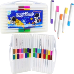 Set de markere acrilice în organizator 36 buc