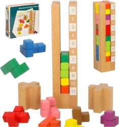 Puzzle educativ din lemn Montessori Colorat