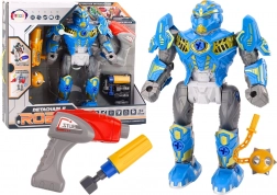 robot albastru de înșurubat cu bormașină, lumini și sunete