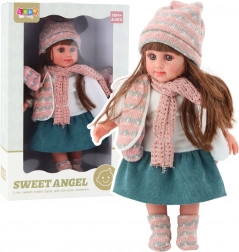 Păpușă SWEET ANGEL în ținută de iarnă 36 cm