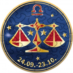 Puzzle rotund Zodiac – Balanță, 33 piese