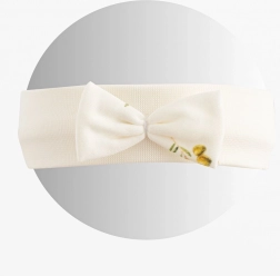 Bentiță pentru copii din bumbac organic New Baby Măsline