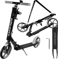 Trotinetă urbană pliabilă cu roți mari de 200 mm și frână de picior – Gri