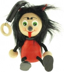 Drăcușor pe arc – figurină suspendată din lemn