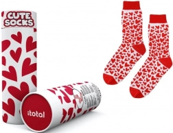 Șosete din bumbac cu inimioare