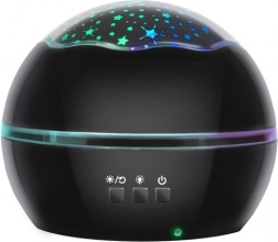 Proiector nocturn cu stele și lume subacvatică – negru