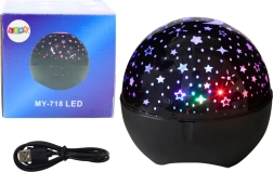 Proiector stelar Lumină de noapte Difuzor 2‑în‑1 negru