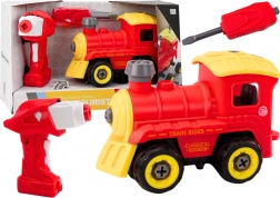 Locomotivă demontabilă cu telecomandă – roșie