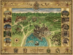 Puzzle HARRY POTTER harta Hogwarts 1500 piese Ravensburger