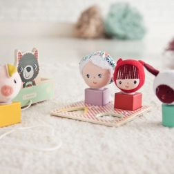 Cărucior de tras Lilliputiens lupul Ludovic cu activități și sortator de forme