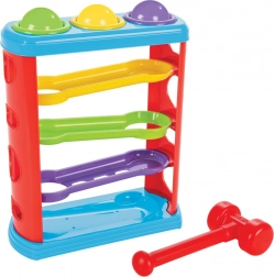 Pistă cu bile cu ciocănel pentru cei mai mici copii