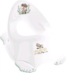 Oliță muzicală pentru copii antiderapantă Wild & Free vulpe albă