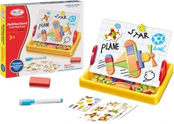 Tablă magnetică pentru desen cu forme geometrice și magneți