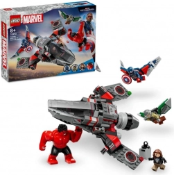 lego marvel căpitanul america vs red hulk – bătălie aeriană (76292)