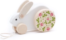 Mare iepure alb de tras din lemn Bajo