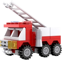 set de construcție compatibil bloxo pompieri – mașină, 53 piese