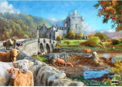 Puzzle Dimineața în Highlands Scoțiene 1000 piese