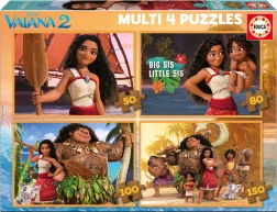 EDUCA Puzzle Vaiana 2, 4în1 (50,80,100,150 piese)