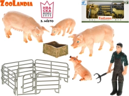 Zoolandia set de figurine fermă cu pui și accesorii