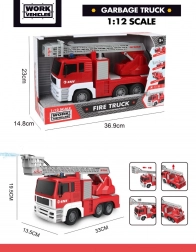 Autospecială de pompieri 1:12 cu lumini, sunete și funcție de apă