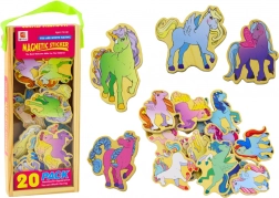 Magnete colorate din lemn cu unicorni