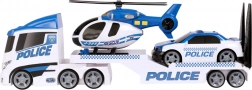 Set de transport polițienesc Teamsterz cu elicopter și mașinuță