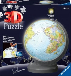 Ravensburger 3D glob puzzle luminos, 540 piese