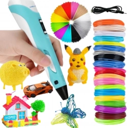 Woopie stilou 3D pentru copii cu afișaj LED – set creativ