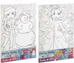 Pictură după numere pe pânză BESTIES 29,7 × 19,5 cm