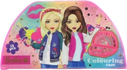 Set creativ pentru desen în servietă cu motiv pentru fete