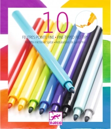 Djeco markere cu vârf subțire, 10 buc