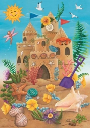 Puzzle Castel de nisip sub razele soarelui 35 piese