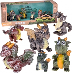 Set figurine de dragoni de basm 6 buc – creații magice