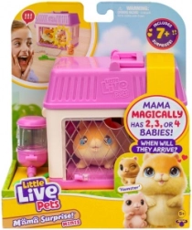 Little Live Pets Mini Mama hamster cu surpriză de pui în căsuță