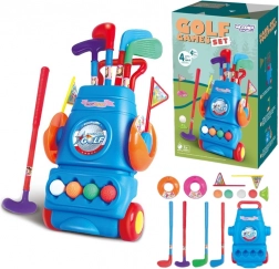 Set de golf pentru copii cu suport pe roți Woopie