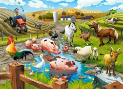 Puzzle 70 piese Life on the Farm