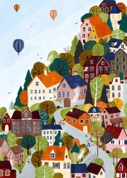 Puzzle Orașul din pădure 1000 piese PIECES & PEACE