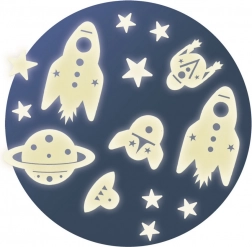 Abțibilduri fosforescente pe perete Univers de la DJECO