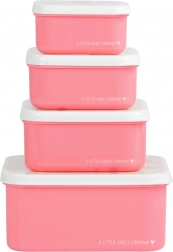Set de patru cutii pentru gustări A Little Lovely Company – Înghețată