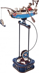 Set puzzle mecanic 3D Barcă de pescuit cu pendul