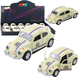 Gândac clasic metalic 1:32 cu mecanism cu arc, uși care se deschid, bej