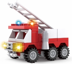 Set de construcție compatibil BLOXO – mașină de pompieri