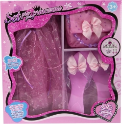 Set de prințesă roz – fustiță, pantofiori și poșetă