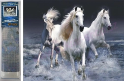 Norimpex pictură cu diamante – armăsari albi în galop 30 × 40 cm