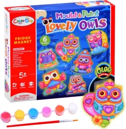 Set creativ pentru realizarea magneților – bufnițe