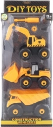 Set de camioane de construcții cu șuruburi pentru copii