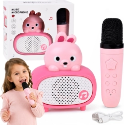 Karaoke interactiv pentru copii cu microfon Bluetooth și difuzor iepuraș