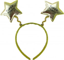 Bentiță de Carnaval Super Petrecere în culoarea aurie