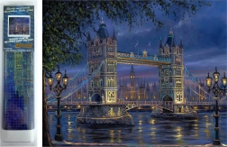 Pictură cu diamante Nocturnă Tower Bridge 30x40 cm