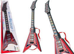 Chitară electrică pentru copii cu efecte și melodii – roșie